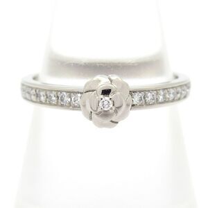 Chanel Ring 52 Camellia Pt950 X Diamond